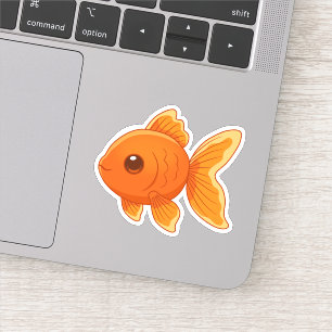 Süßer Cartoon-Goldfisch Aufkleber