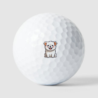 Süßer Cartoon-Hund auf einem Ball Aufkleber