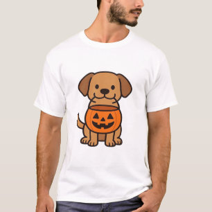 Süßer Cartoon-Hund beim Trick-or-Treaten Classic T T-Shirt