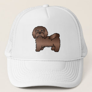 Süßer Cartoon-Hund Chocolate Havanese Truckerkappe