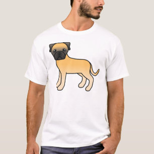 Süßer Cartoon-Hund der Rasse Bullmastiff in Rehfar T-Shirt
