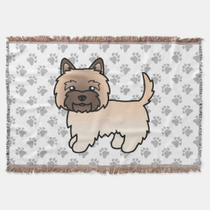 Süßer Cartoon-Hund der Wheaten Cairn Terrier-Rasse Decke
