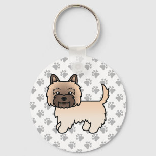 Süßer Cartoon-Hund der Wheaten Cairn Terrier-Rasse Schlüsselanhänger