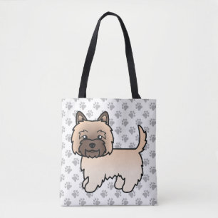 Süßer Cartoon-Hund der Wheaten Cairn Terrier-Rasse Tasche