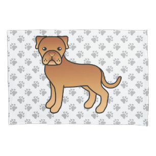 Süßer Cartoon-Hund Dogue De Bordeaux Kissenbezug