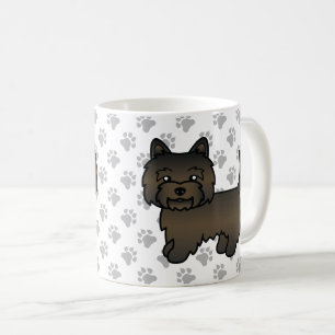 Süßer Cartoon-Hund, dunkel getigerter Cairn Terrie Kaffeetasse