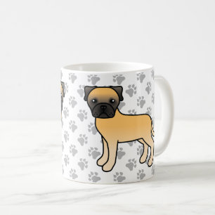 Süßer Cartoon-Hund Fawn Bullmastiff Kaffeetasse
