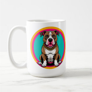 Süßer Cartoon-Hund mit Halsband Kaffeetasse