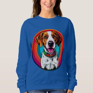 Süßer Cartoon-Hund mit Halsband Sweatshirt