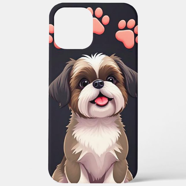 🐾🎨 Süßer Cartoon-Hund mit moderner, verspielter  Case-Mate iPhone Hülle (Rückseite)