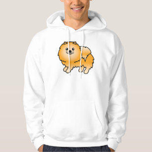 Süßer Cartoon-Hund Orange Pomeranian Hoodie