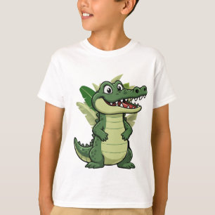 Süßer Cartoon-Krokodil T-Shirt