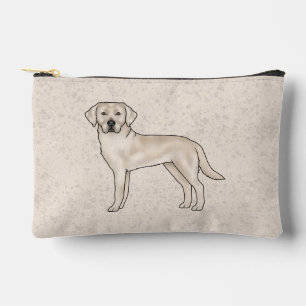 Süßer Cartoon-Labrador Retriever in Creme Zubehörtasche