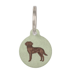 Süßer Cartoon-Labrador Retriever in Schokoladenbra Haustiermarke