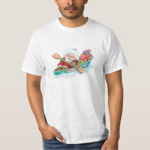 Süßer Cartoon lustiger Weihnachtsmann in einem Rud T-Shirt