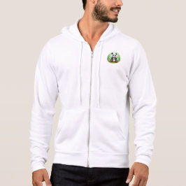 Süßer Cartoon-Panda auf Bambusfleck Hoodie