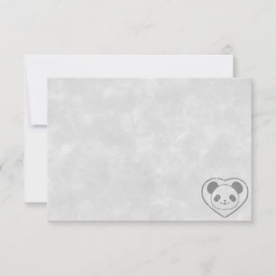 Süßer Cartoon-Panda-Bär-Aquarell individuell Blank Mitteilungskarte
