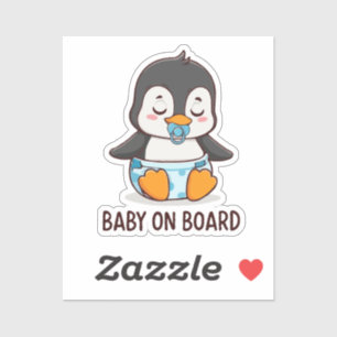 Süßer Cartoon-Pinguin "Baby an Bord" Auto-Aufklebe Aufkleber