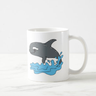 süßer Cartoon-Schwertwal Kaffeetasse
