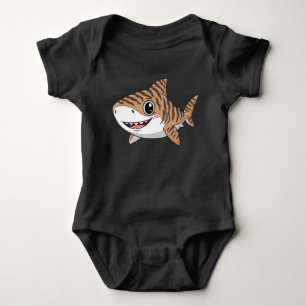 Süßer Cartoon-Tiger-Hai-Baby-Body Baby Strampler