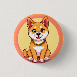 Süßer Cartoon-Welpe Button