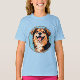 Süßer Cartoon-Welpe mit hellen Augen T-Shirt