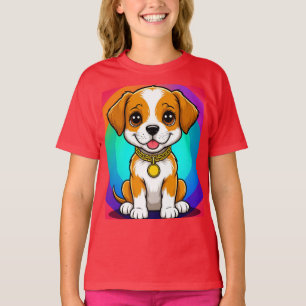 Süßer Cartoon-Welpe T-Shirt