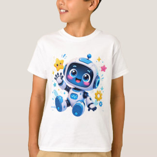 Süßer Cartoon-Weltraumroboter T-Shirt