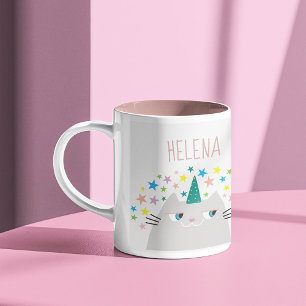 Süßer Caticorn-Name Zweifarbige Tasse
