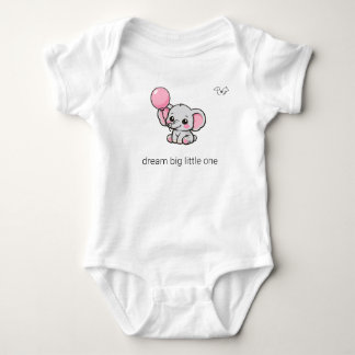 Süßer Chibi-Elefant Träume groß Kleiner Baby-Body Baby Strampler