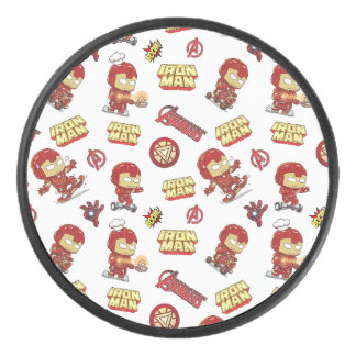 Süßer Chibi-Iron-Man-Nahtloses Muster - Superheld  Eishockey Puck
