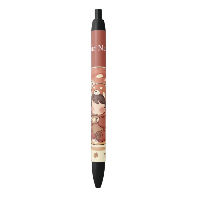 Süßer Chibi-Rotpanda-Tintenstift Kugelschreiber (Vorderseite Vertikal)