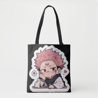 Süßer Chibi-Schmollender-König-Aufkleber - Kawaii Tasche