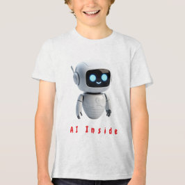 Süßer Chibi-Weltraum-Roboter-Kumpel - Minimalistis Tri-Blend Shirt