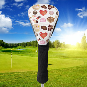 Süßer Chic Frieden Liebe Schokoladenbonbon-Muster Golf Headcover