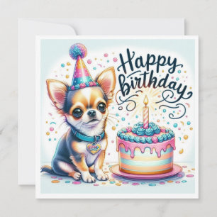 Süßer Chihuahua-Geburtstagshund Karte