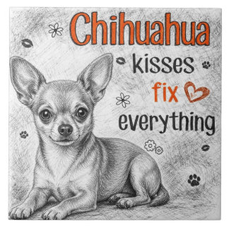 Süßer Chihuahua-Hund Fliese