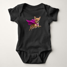 Süßer Chihuahua Superheld Baby Strampler