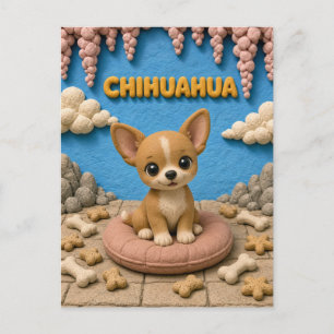 Süßer Chihuahua-Welpe, Babyhund Postkarte