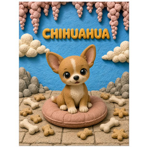 Süßer Chihuahua-Welpe, Babyhund Postkarte