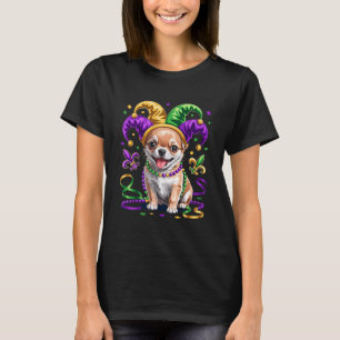 Süßer Chihuahua-Welpe Mardi Gras Hundeliebhaber Sp T-Shirt