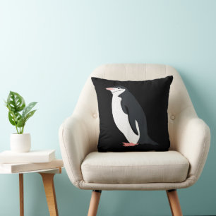 Süßer Chinstrap-Pinguin Lustiges Antarktistier Lie Kissen