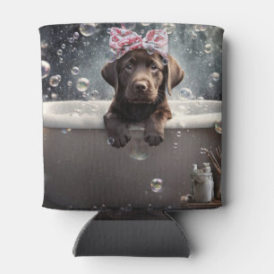 Süßer Chocolate Labrador Welpe Hund Spa Dosenkühler