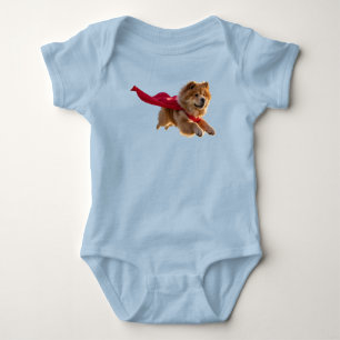 Süßer Chow-Chow-Superheld Baby Strampler