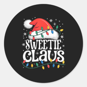 Süßer Claus Lustiges Xmas Weihnachten Oma Ferien Runder Aufkleber