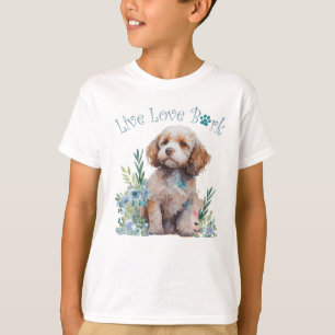 Süßer Cockapoo-Hund Blumen T-Shirt