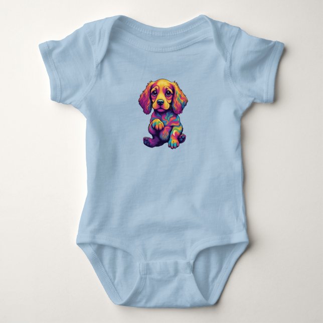 Süßer Cocker Spaniel Baby Strampler (Vorderseite)