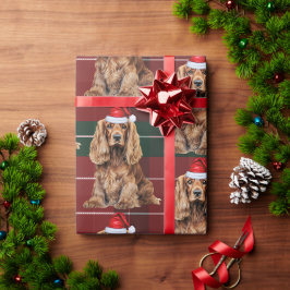 Süßer Cocker Spaniel lustiger Hundeliebhaber Weihn Geschenkpapier