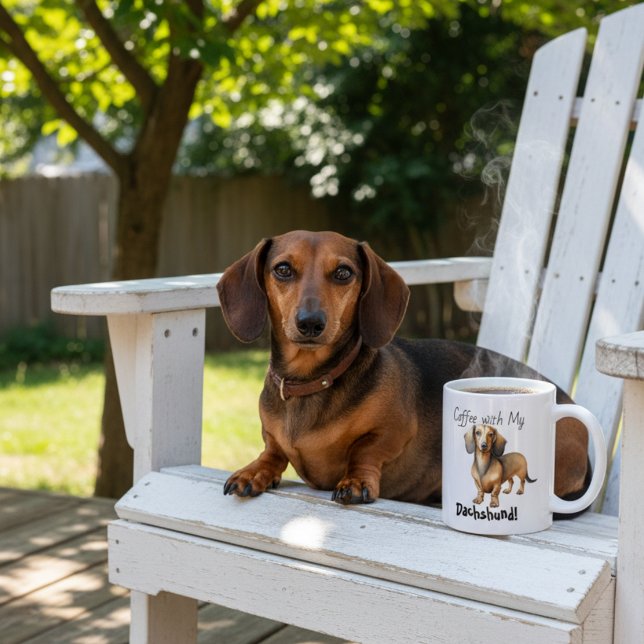 Süßer COFFEE Brauner Dachshund Kaffeetasse (Von Creator hochgeladen)