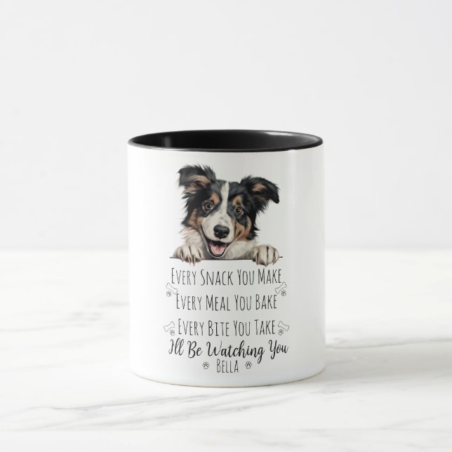 Süßer Collie-Hund Lustig Maßgeschneidert Tasse (Zentrum)
